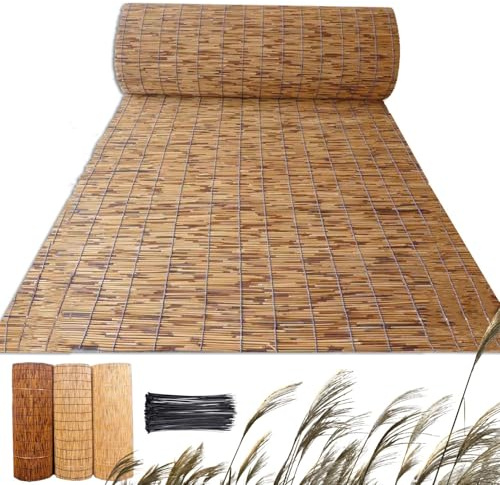 Clôture en bambou pour extérieur, robuste et facile à couper, idéale pour balcon ou jardin