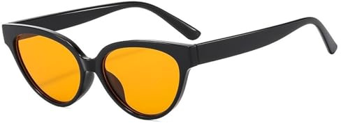Herrsolglasögon Med Små Bågar For Semestern, Damersolglasögon For Utomhussport Och Pendling(Orange)