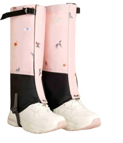 Adjustable Leg Gaiters for Children Providing Protection from Mud Sand and Moisture During Outdoor Adventures and Walks (Pink)