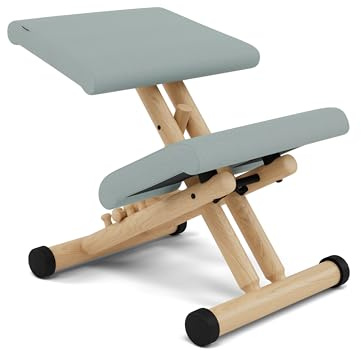 Varier Multi-ergonomisk knäsäte, hopfällbar, kompakt | Ergonomisk hopfällbar knästol för att hänga och spara utrymme; unikt stöd, fyra sittvinklar, lätt