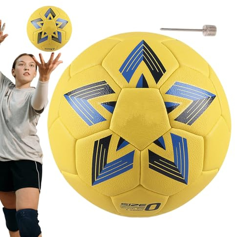 Team Handball Ball – Fiber Leather Liner | Träning och Rekreational Bouncy Handboll | Gym Sportutrustning för pojkar flickor tonåringar inomhus och utomhus aktiviteter
