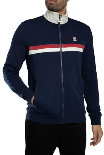 Fila Men's Enrico Track Jacket, Navy/Gardenia/Garnet