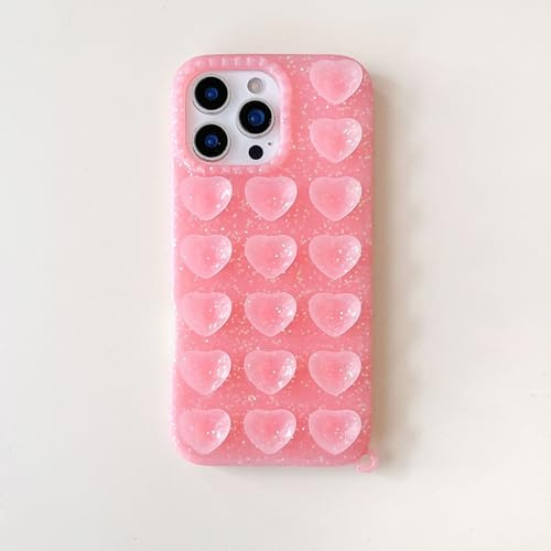 FIFTHAVE Custodia a ventosa per iPhone 16 Pro, in silicone, con supporto a ventosa per iPhone 16 Pro, in morbido TPU, custodia protettiva in silicone con glitter con ventosa, cover antiurto rosa