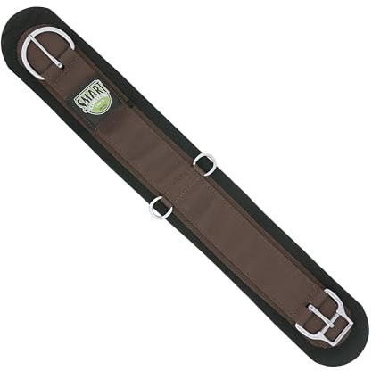 Weaver Equine, gerader Smart-Pferdesattelgurt, Anti-Rutsch Filz-gefütterter Sattelgurt mit Smart Sattelgurt-Schnalle, Western Reitzubehör, schwarz
