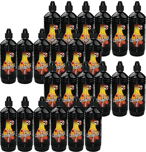 Moritz Lampenöl 24 Liter für Öllampen und Gartenfackeln – klar, rußfrei