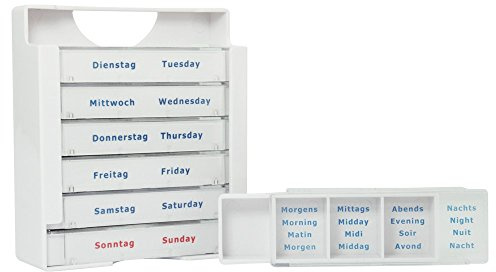 AMPRI Tablettendispenser Woche mit 4 Fächern