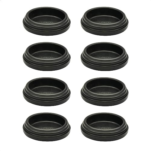WAGNER QuickClick® Kunststoffgleiter Möbelgleiter Stuhlgleiter Ersatz - 8er-Set Ersatzgleiter austauschbar ersetzbar - Kunststoff BLACK - Durchmesser Ø 25 mm - für Basis Ø 25 mm -Made in DE - 15822200