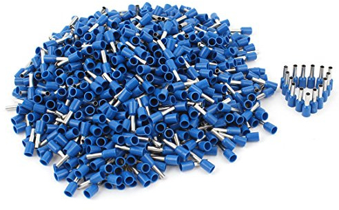 sourcing map 1000pcs 2,5mm2 Embout de Câble Embout de Câblage Cosse à Sertir électrique Fil Sertissage Borne Connecteur Terminal 14AWG Fil Cuivre Virole Broche