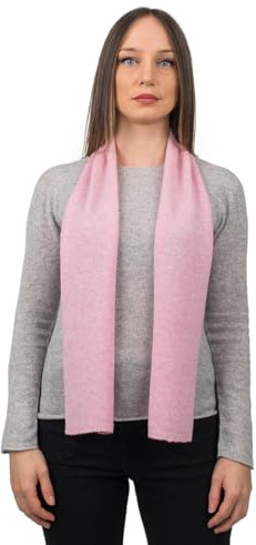 Dalle Piane Cashmere Damen Mini Schal 100% Kaschmir | Halstuch für Büro, Abend und Reisen, 150x17 cm, vier Jahreszeiten, Geschenk für Sie, Made in Italy