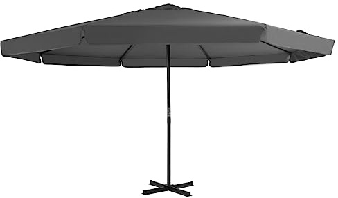 vidaXL Sonnenschirm mit Aluminium-Mast 500 cm Anthrazit