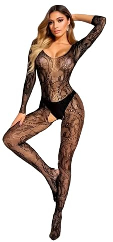 V-Ting tenue sexy femme,Femmes Bas de Lingerie Bodystocking Fishnet Bodys Sexy Nuisettes collant ouverte Femme Bodystocking Combinaison Sexy Nuisette