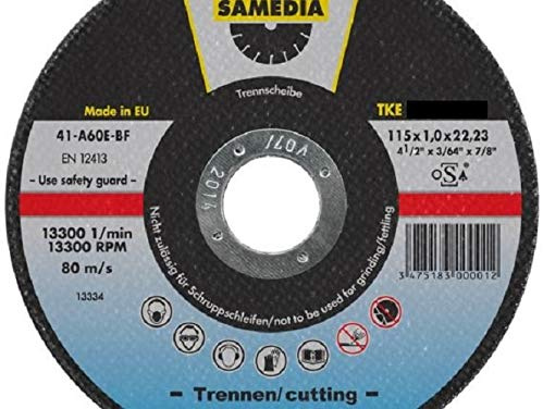 Samedia TKE Korund-Trennscheibe INOX: Premium Korund für Metall, Ø 230 mm, 25 Scheiben im Karton