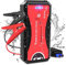 NWOUIIAY Arrancador de Coches 13200mAh 1000A Arrancador Batería Coche MAX 6.0L Gas o 5.0L Diesel 12V Jump Starter Portátil con Pinzas Inteligentes 4 Modos Luz Carga Rápida QC3.0 & Type-C