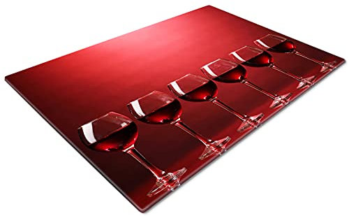 Glass Chopping Board | Kitchen Worktop Protector | Multifunctional Cutting Board | Work Top Savers | Extra Large Chopping Board | Red Wine Cool Funky
