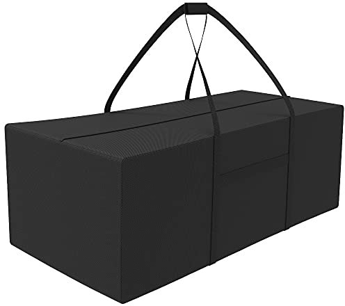 Auflagentasche, Aufbewahrungstasche für Gartenmöbel, Polsterauflagen Schutzhülle mit Tragegriff, Wasserabweisende Gartenpolster aus 210D Polyester, für Auflagen Weihnachtsdeko
