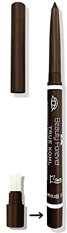 Beauty Forever Twist Up Lip and Eye Pencil, Lightweight, Matte & Shimmer Finish, Long Lasting, Waterproof, Smudge Proof, Suitable for All Lips and Eye Shapes, Available in 12 Shades 104 Brown