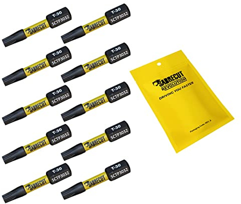 10 x SabreCut SCTP3032_10 32 mm T30 TX30 Torx Inviolable Sécurité Tournevis à Impact Magnétique Embouts de Tournevis Heavy Duty Compatible avec Dewalt Milwaukee Bosch Makita et plus