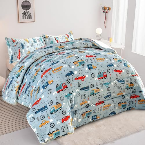 BESCH Edredón Invierno Borreguillo Nórdico Infantil 180x240cm para Cama 90/105 con 1 Funda Almohada - Edredón Borrego Sherpa Extra Suave, Cálido, Gruesa - Coche