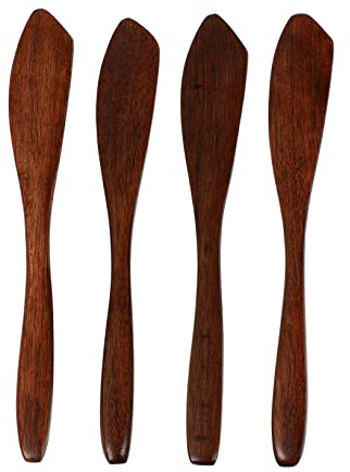 UPKOCH 8 Pcs De Couleur Super En Bois Non Épandeurs Boulangerie De Couteau Fait À La Main Multi- X Épandage De Miel Manger Mélanger Ustensiles D'Olive Petits Confitures