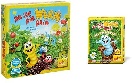 Zoch 601131835AMA - Da ist der Wurm drin und 15 Holzfarbwürfel - Kinderspiel des Jahres 2011 & 601105181Da ist der Wurm drin Kartenspiel – für 2 bis 5 Spieler - Jetzt ist auch unterwegs der Wurm drin