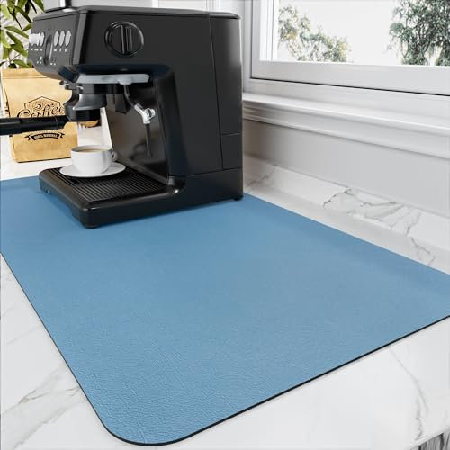 HotLive Tapis à café – Tapis de séchage absorbant les taches en caoutchouc pour comptoir de cuisine – Tapis de bar pour comptoirs – Convient sous une machine à café expresso
