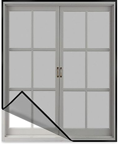 Timizi Rete Zanzariera Finestra 140x80cm, con Nastri Adesivi Rete Protezione Antizanzare Controllo degli Insetti Zanzariere per Finestre, per La Realizzazione di Zanzariere a Telaio Fisso. - Nero