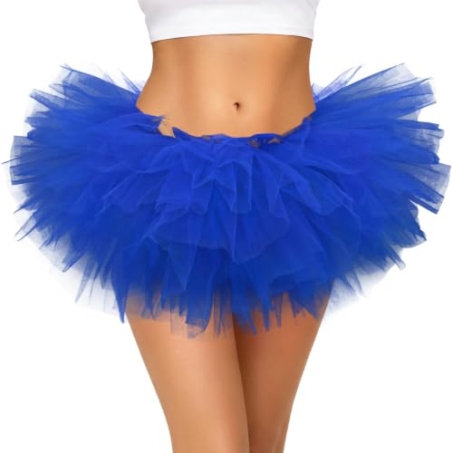 qikqik Tutù per le donne 5 strati gonna soffice gonna tutù adulto per le donne gonna in tulle Halloween tutù costumi donna 80s tutù