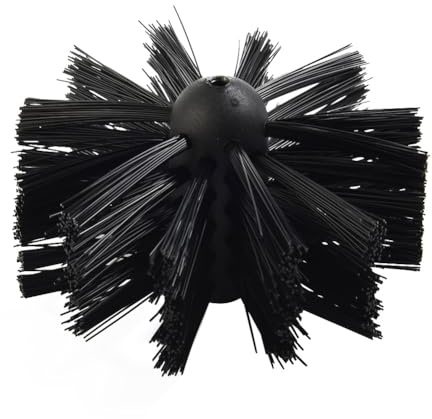BagLEv 100/150mm Chimney Cleaning BrushChimney Sweep Kit,Dryer Vent Cleaning Brush Chimney Lint Remover Bristle Head Nylon for Fireplace, Dryer Vent, Sewage Pipe, Fume Hood (150MM)
