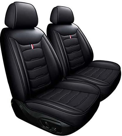 Maidao Seat Covers for Jaguar XF 2007-2015 Seat Cushions,Full 5 Pieces Waterproof front and back set,PU Leather Car Seat Cover Set Full Black