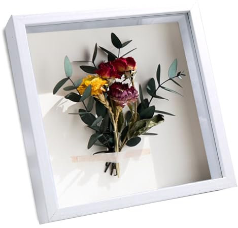 3D Shadow Box, Deep Picture Frame Display Box for Wall and Tabletop Wooden Photo Frame for Flower Medal Memorabilia Tickets Gifts Crafts