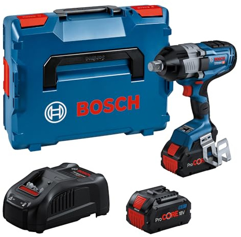 Bosch PRO Akku-Drehschlagschrauber GDS 18V-1600 HC | Außergewöhnliche Leistung ohne Kabel: 3/4-Drehschlagschrauber mit hoher Durchzugskraft dank BITURBO Brushless-Technologie