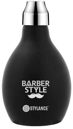 Barber Powder Spray Bottle, Puff Bottle, Pump Dispenser - 3.38oz/100ml Refillable Hair Fiber Applicator for Dry Shampoo - Black
