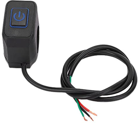 Klanata 22 mm Motorrad-Lenkerschalter, wasserdichter Universalschalter zur Scheinwerfersteuerung mit Konstruktion für ATV und Motorräder (Blue)