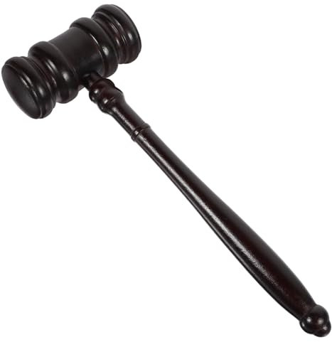 SKISUNO Judge Gavel Solid Wood Hammer Auction Sale Hammer for Court and Auction Use Wooden Judge