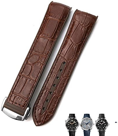DAVNO Gummi-Lederarmband für Omega Seamaster 300 Speedmaster AT150 HydroConquest Sportarmband, 21 mm / 22 mm, 19 mm / 20 mm, 19 mm, Achat