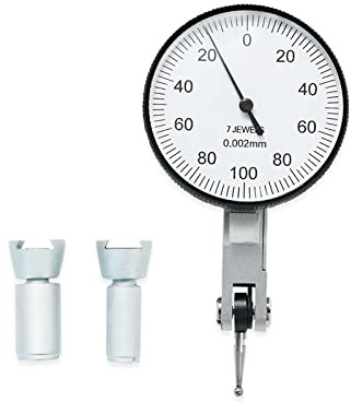 Reloj Comparador, Indicador de Dial de prueba de 0-0,2mm, calibre de 0,002mm, rieles de cola de milano de precisión, indicador de prueba de Dial, herramientas de medición para carpintería, talleres, m