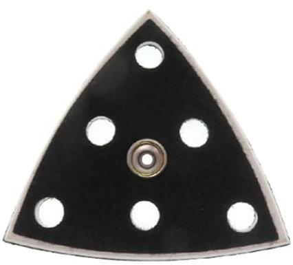 BDAYEK Tamponi per lucidatura 1 pz 95x95x95mm 6 Fori Platorello Hook Loop Triangolo Levigatura for Levigatrice Triangolare Sabbia Lucidatura Disco Utensili Elettrici