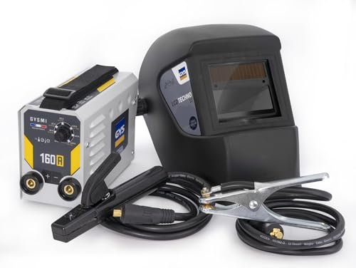 GYS, GYSMI 160A, Poste à Souder à l'Électrode Enrobée 160A Monophasé 230V (MMA), Arc Force, Antisticking, Hot Start, Avec Masque LCD TECHNO 11, Porte-électrode, Câble de Masse