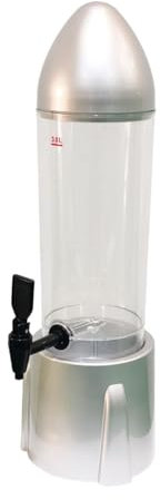 Fenteer Dispensador de Cerveza Dispensador de Bebidas 3L Dispensador de Bebidas Torre de Cerveza para Bar, Plata