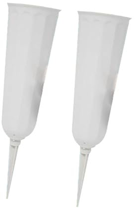 Lot de 2 vases funéraires avec base et supports de fixation en mousse à l'intérieur pour l'extérieur et les tombes commémoratives