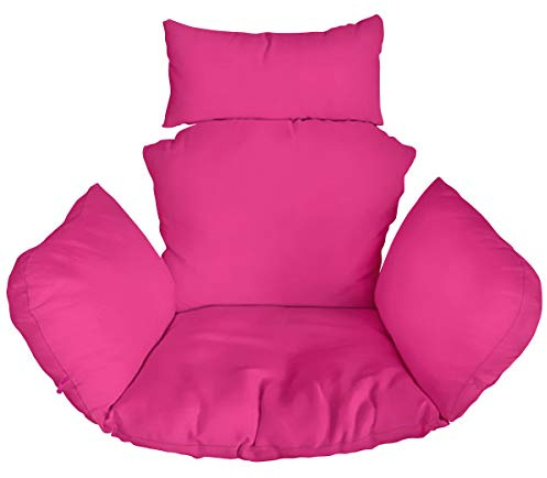 Ferocity Suspendu Hamac Chaise Coussins XXL, Imperméable Siège de Chaise Rembourrage pour Patio Jardin, Balançoire Panier Suspendu Coussin de Siege, Rose [114]