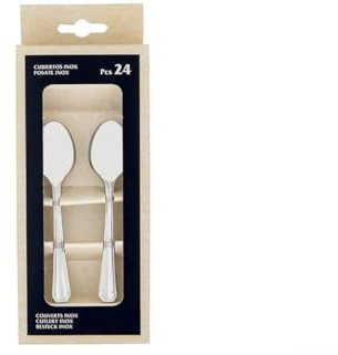 DRW Cucharilla Moka Acero INOX 24 Unidades Talla Unica