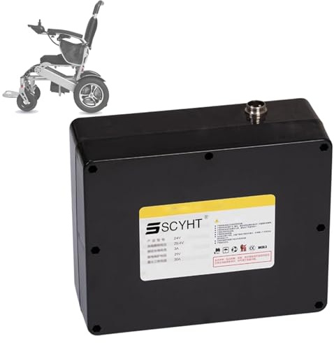 SSCYHT Batería de Litio 24 V 20 Ah y 12 Ah Batería extraíble 30 Ah Baterías sillas de Ruedas 24 V Baterías Recargables con Puerto GX20 para Motores 250 W a 750 W,24v12ah