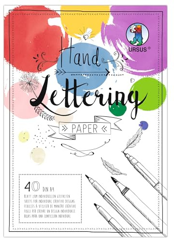 Ursus 2498 46 99 - Carta da lettere a mano Colorful, 40 fogli, DIN A4, 190 g/m², cartoncino da lettera in 15 colori, carta artigianale per il design individuale, il fai da te e la decorazione