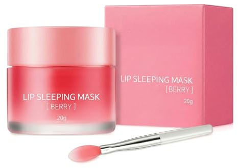 Läppmask, läppskrubb, fuktgivande läppbalsam, sovande mask, exfolierande läppskrubb, ger näring åt torra och spruckna läppar, för torra och spruckna läppar, läppvård, 20 g