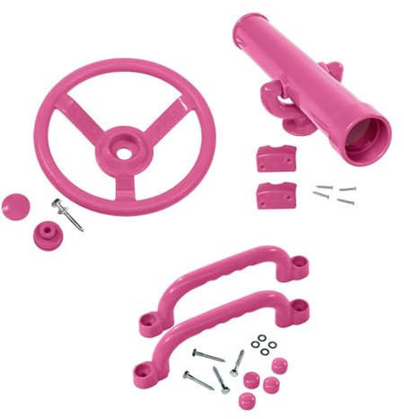 RCULWPLP Playground Equipment Pink Set for Climbing Frame