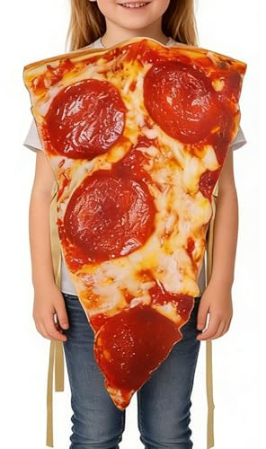 Pizza Costume Adults and Children - Realistic Fast Food Outfit Carnival and Halloween, Funny Unisex Slice Cosplay Couples with Comfortable Foam Throw