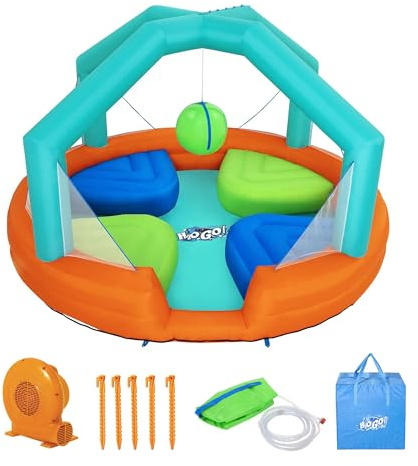 Bestway H2OGO!™ Wasserpark, Dodge & Drench, 450 x 450 x 268 cm, mit Dauergebläse