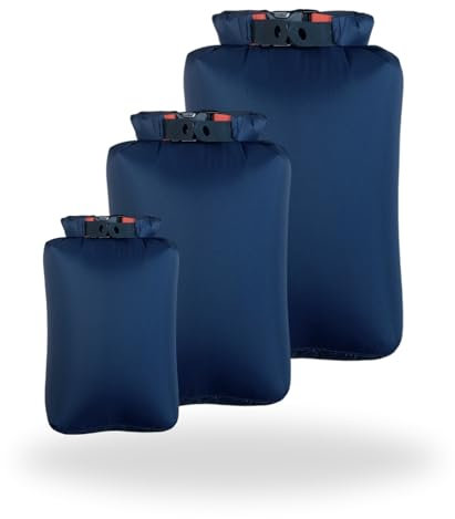 NORDKAMM Profi Dry Bag 5L/10L/15L, Ultraleichter DryBag mit 10.000 mm Wassersäule, Packsack wasserdicht für Rucksack, Wasserdichter Beutel aus ROBIC® Performance Nylon