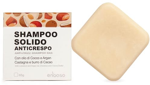 Shampoing Solide bio pour cheveux Bouclés et Frisés sans savon | Shampooing Sans sulfates et silicones | Anti-frisottis et Nutritif avec Huile d'Argan et Châtaigne | 100% Artisanal Naturel Végan